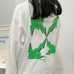 HypeYourBeast Off-White Green Hoodie - White Hoodies & Jackets