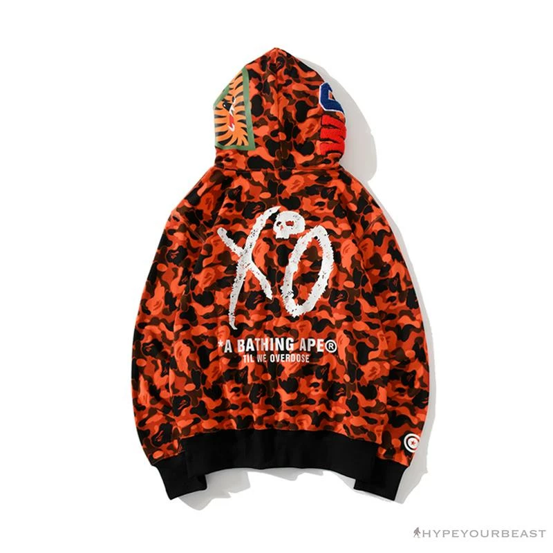 Hypeyourbeast BAPE X XO Co-Branded Camouflage Hoodie 'RED' 2 Hypeyourbeast BAPE X XO Co-Branded Camouflage Hoodie 'RED'