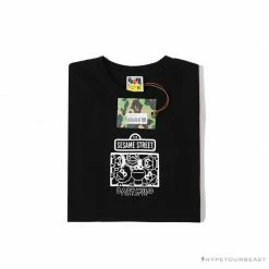 Hypeyourbeast BAPE Baby Milo Sesame Street Plain Tee Shirt 'BLACK'
