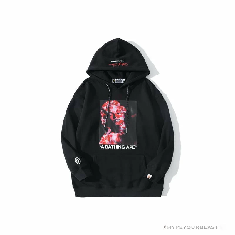 Hypeyourbeast Clothes BAPE Marilyn Monroe Powder Camouflage Hoodie 'BLACK' 1 Hypeyourbeast Clothes BAPE Marilyn Monroe Powder Camouflage Hoodie 'BLACK'