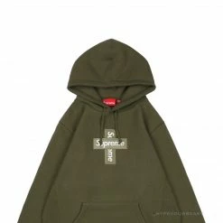 HypeYourBeast Supreme Cross Box Logo Hoodie Green
