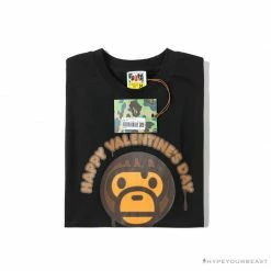 Hypeyourbeast BAPE Baby Milo Valentine's Day Chocolate Tee Shirt 'BLACK'