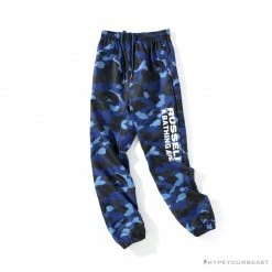 Hypeyourbeast Clothes BAPE X RUSSELL ATHLETIC Drawstring Camouflage Pants 'BLUE' 14 Hypeyourbeast Clothes BAPE X RUSSELL ATHLETIC Drawstring Camouflage Pants 'BLUE'