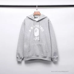 Hypeyourbeast Clothes BAPE X Bathing Ape Head Hoodie 'GREY'
