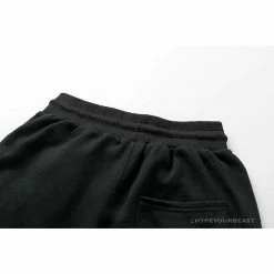 Hypeyourbeast BAPE Classic Ape Head Embroidered Standard Cotton Terry Pants 'BLACK' Clothes
