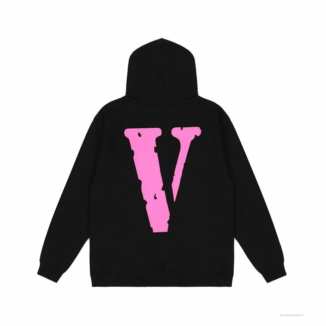 HypeYourBeast Hoodies & Jackets Vlone Hoodie Black Pink 3 HypeYourBeast Hoodies & Jackets Vlone Hoodie Black Pink