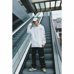 HypeYourBeast Off White Hoodie Embroidered White