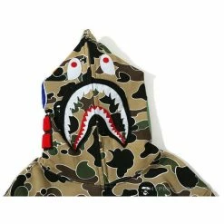 Hypeyourbeast BAPE Shark Head STA Star Camouflage Hoodie 'YELLOW' Clothes