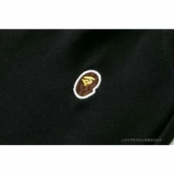 Hypeyourbeast BAPE Classic Ape Head Embroidered Standard Cotton Terry Pants 'BLACK' Clothes