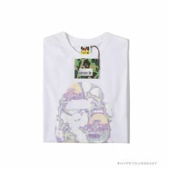 Hypeyourbeast Clothes BAPE Great Ape Head Symphony Lightning Tee Shirt 'WHITE'