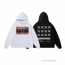 HypeYourBeast Off White Hoodie Flamingo - White Hoodies & Jackets