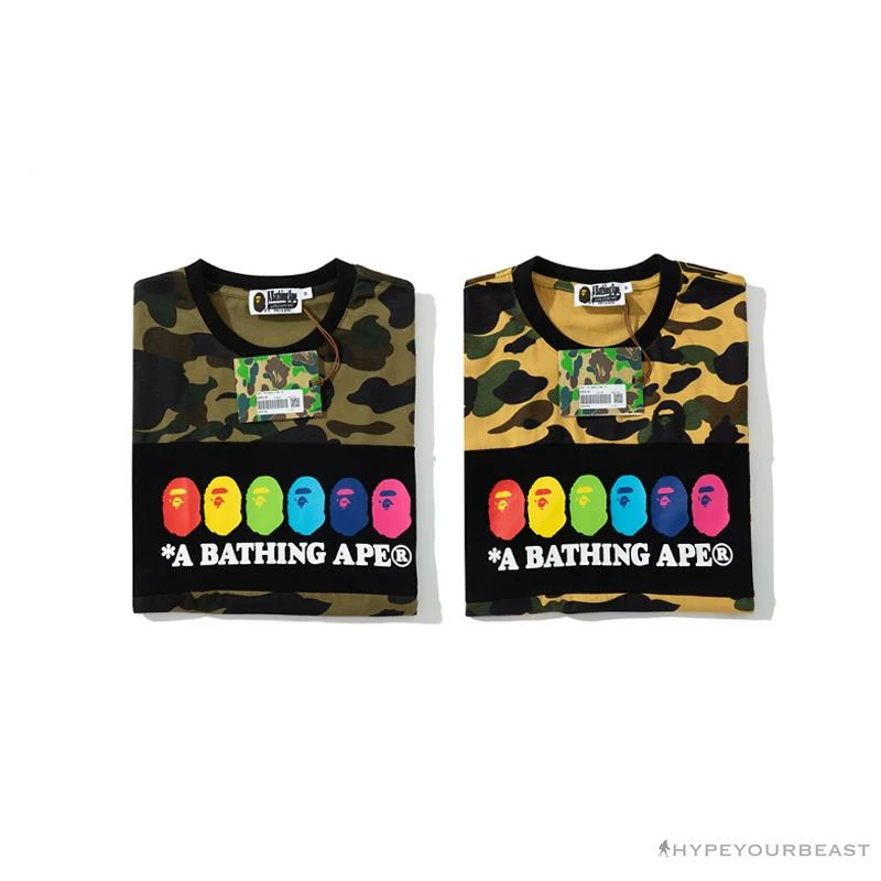 Hypeyourbeast Clothes BAPE KIDS Color Ape Head Camouflage Tee Shirt 'YELLOW' 16 Hypeyourbeast Clothes BAPE KIDS Color Ape Head Camouflage Tee Shirt 'YELLOW'