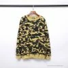 Hypeyourbeast BAPE Classic Ape Head Embroidered Camouflage Long Sleeve Shirt 'YELLOW'