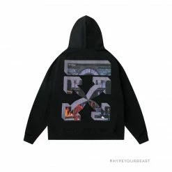 HypeYourBeast Off White Hoodie Fighter - Black