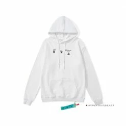 HypeYourBeast Off-White Green Hoodie - White Hoodies & Jackets