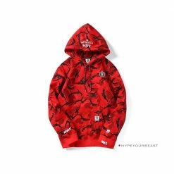 HypeYourBeast Bape Camo Hoodie Red Camouflage