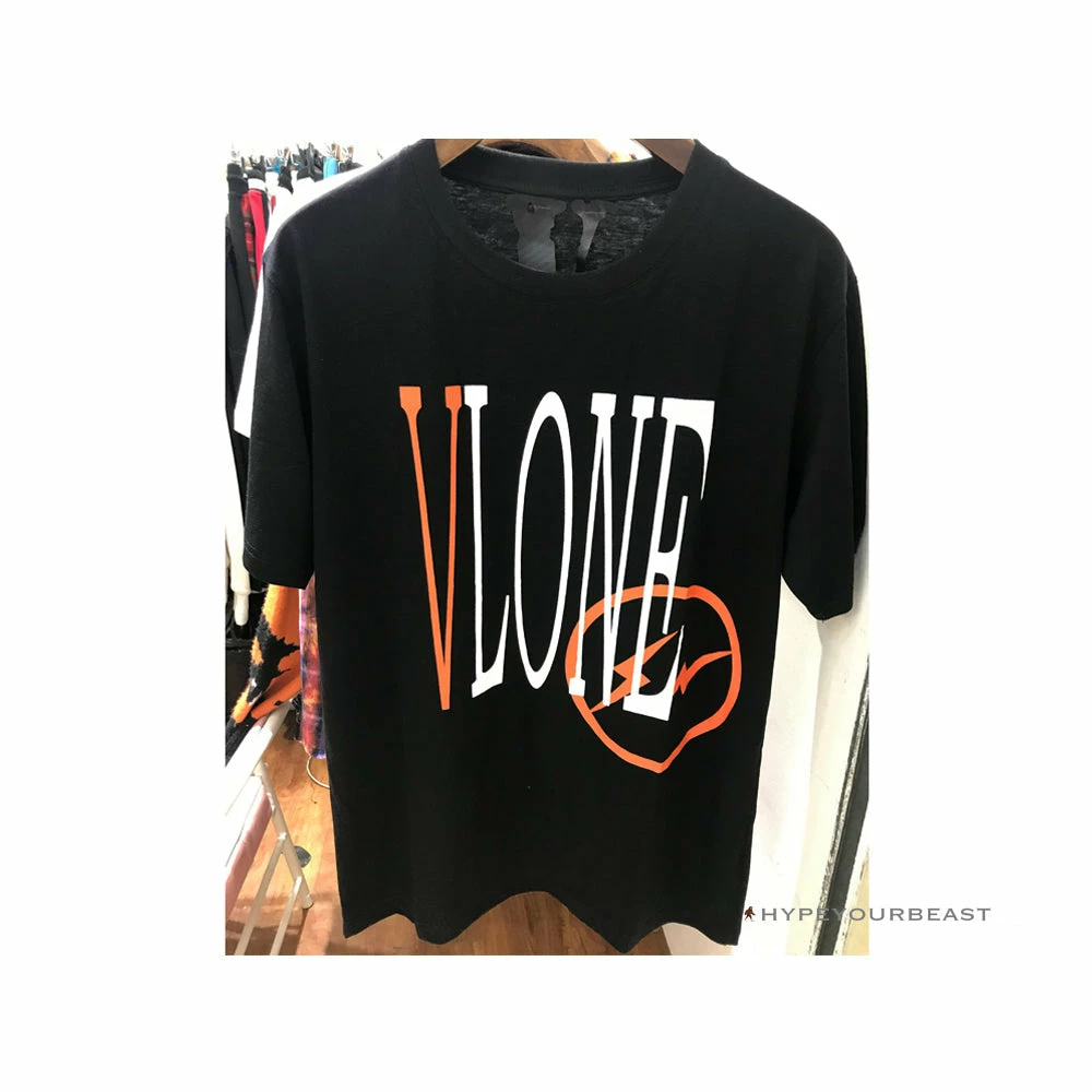 HypeYourBeast T-Shirts Vlone Orange And Black Tee Shirt 1 HypeYourBeast T-Shirts Vlone Orange And Black Tee Shirt
