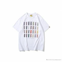 Hypeyourbeast Clothes BAPE Violent Bear Collaboration 28th Anniversary Camouflage Tee Shirt 'WHITE'