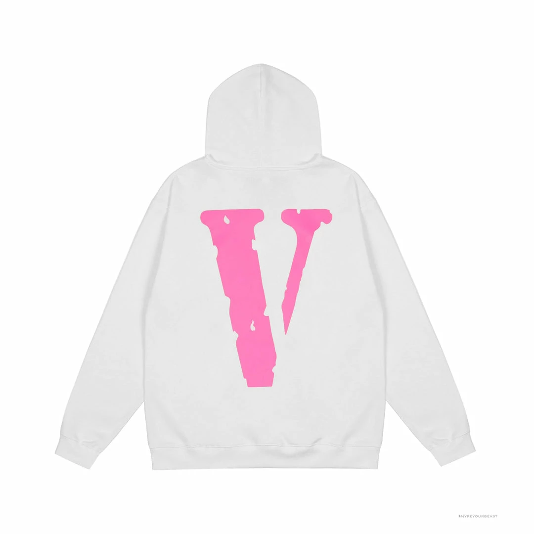HypeYourBeast Hoodies & Jackets Vlone Hoodie White Pink 3 HypeYourBeast Hoodies & Jackets Vlone Hoodie White Pink