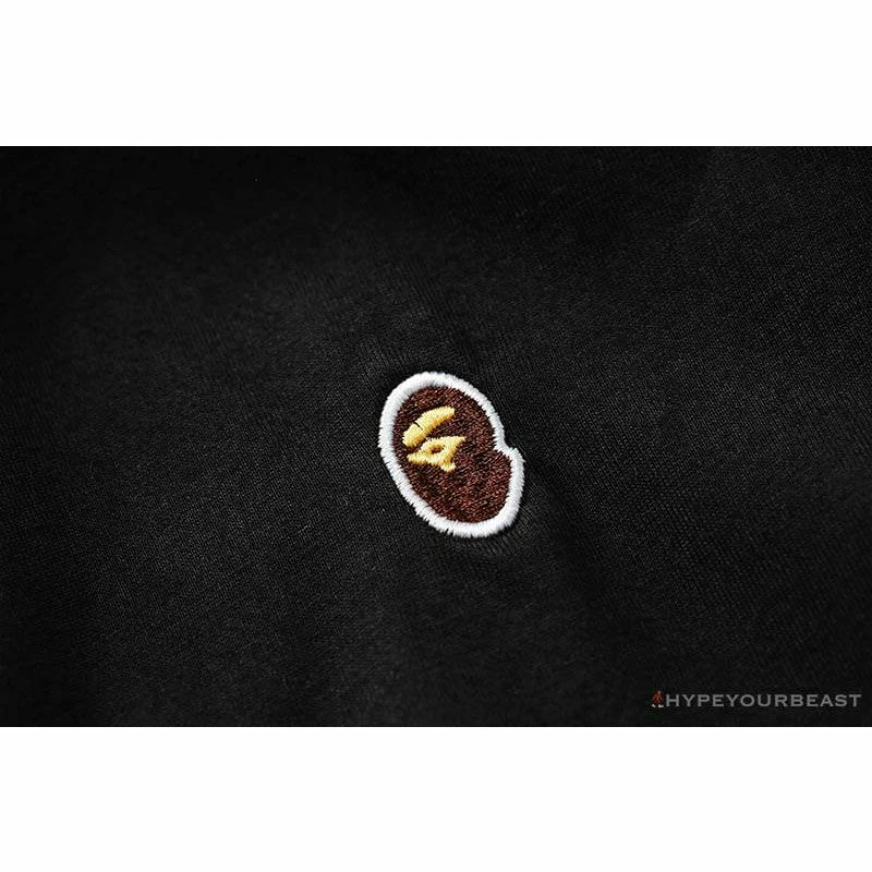 Hypeyourbeast Clothes BAPE Classic Embroidered Logo Ape Head Tee Shirt 'BLACK' 5 Hypeyourbeast Clothes BAPE Classic Embroidered Logo Ape Head Tee Shirt 'BLACK'