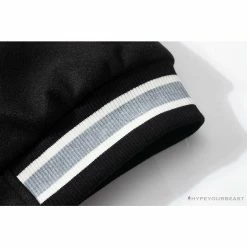 Hypeyourbeast BAPE Embroidered STA Star Stitched Woolen Baseball Jacket 'BLACK'