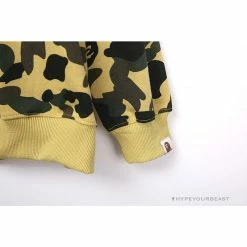 Hypeyourbeast BAPE Classic Ape Head Embroidered Camouflage Long Sleeve Shirt 'YELLOW'