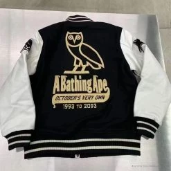 Hypeyourbeast BAPE OVO Patchwork Baseball Owl Jacket Clothes