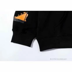 Hypeyourbeast OFF-WHITE Pink Orange Arrow Hoodie 'BLACK' Hoodies & Jackets