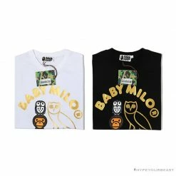 Hypeyourbeast BAPE Baby Milo Owl Bronzing Tee Shirt 'WHITE' Clothes