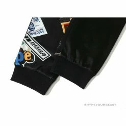 Hypeyourbeast BAPE Badge LOGO Sticker Style Stitching Pants