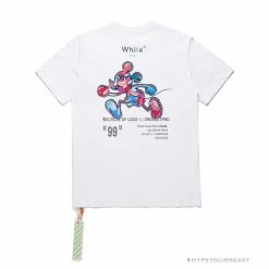 Hypeyourbeast T-Shirts OFF-WHITE Joint Running Mickey Mouse Arrow Tee Shirt 'WHITE'