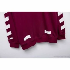 Hypeyourbeast OFF-WHITE Classic Basic Cotton Terry Long Sleeve Shirt 'WINE RED' Shirts