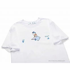 Hypeyourbeast OFF-WHITE Summer Donald Duck Print Tee Shirt 'WHITE'