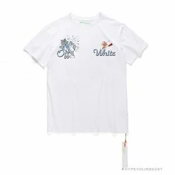 Hypeyourbeast OFF-WHITE Summer Tom And Jerry Print Tee Shirt 'WHITE' T-Shirts