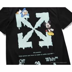 Hypeyourbeast OFF-WHITE Mickey Limited Arrow Tee Shirt 'BLACK' T-Shirts
