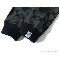 Hypeyourbeast BAPE X COACH Co-Branded Dark-Blue Hoodie Clothes