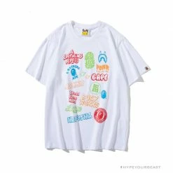 Hypeyourbeast BAPE Street Graffiti Tee Shirt 'WHITE'