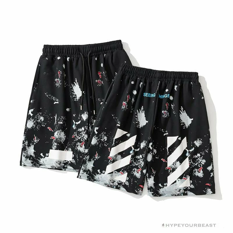 Hypeyourbeast Pants OFF-WHITE Hot Starry Sky Fireworks Shorts 'BLACK' 8 Hypeyourbeast Pants OFF-WHITE Hot Starry Sky Fireworks Shorts 'BLACK'