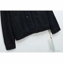 Hypeyourbeast OFF-WHITE Autumn And Winter New ️Back Blue Arrow Wash Denim Jacket Hoodies & Jackets 22 Hypeyourbeast OFF-WHITE Autumn And Winter New ️Back Blue Arrow Wash Denim Jacket Hoodies & Jackets