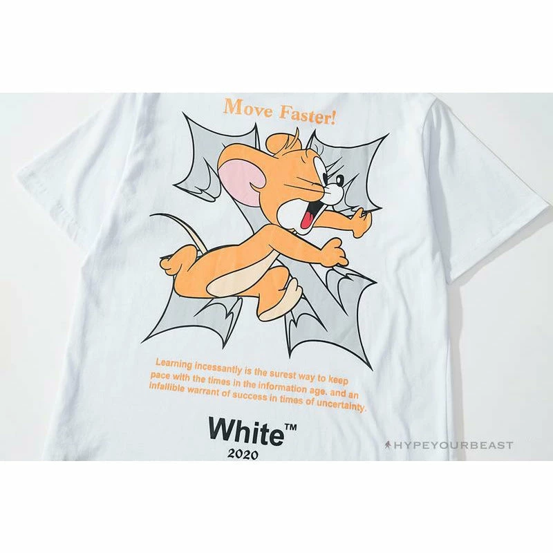 Hypeyourbeast T-Shirts OFF-WHITE Jerry Move Faster Tee Shirt 'WHITE' 6 Hypeyourbeast T-Shirts OFF-WHITE Jerry Move Faster Tee Shirt 'WHITE'