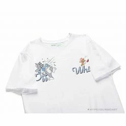 Hypeyourbeast OFF-WHITE Summer Tom And Jerry Print Tee Shirt 'WHITE' T-Shirts