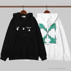 Hypeyourbeast Hoodies & Jackets OFF-WHITE Green Arrow Hoodie 'BLACK'