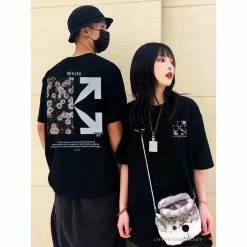 Hypeyourbeast T-Shirts OFF-WHITE Daisy Graffiti Arrow Conley Tee Shirt 'BLACK'