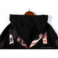 Hypeyourbeast OFF-WHITE Skull And Writing Hoodie 'BLACK' Hoodies & Jackets