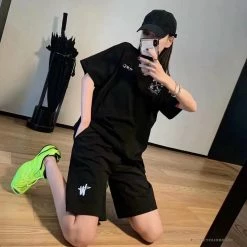 Hypeyourbeast T-Shirts OFF-WHITE Daisy Graffiti Arrow Conley Tee Shirt 'BLACK'