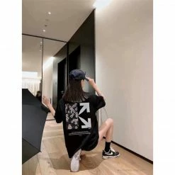 Hypeyourbeast T-Shirts OFF-WHITE Daisy Graffiti Arrow Conley Tee Shirt 'BLACK'