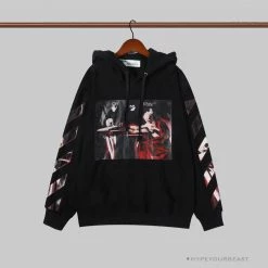 Hypeyourbeast OFF-WHITE Skull And Writing Hoodie 'BLACK' Hoodies & Jackets