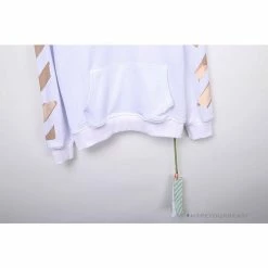 Hypeyourbeast OFF-WHITE Rubber Strip Arrow Hoodie 'WHITE' Hoodies & Jackets