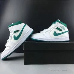 Hypeyourbeast Air Jordan 1 Mid White Mystic Green