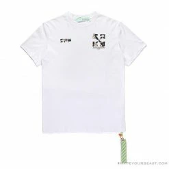 Hypeyourbeast T-Shirts OFF-WHITE Daisy Graffiti Arrow Conley Tee Shirt 'WHITE'